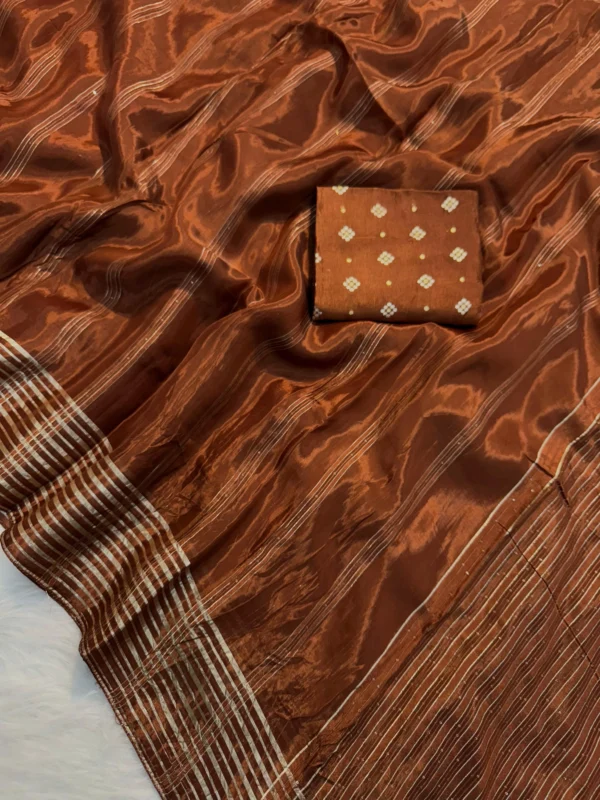 Coffee Crepe Silk Saree