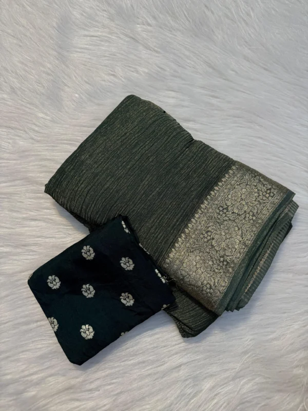 Soft Tissue Crush Saree