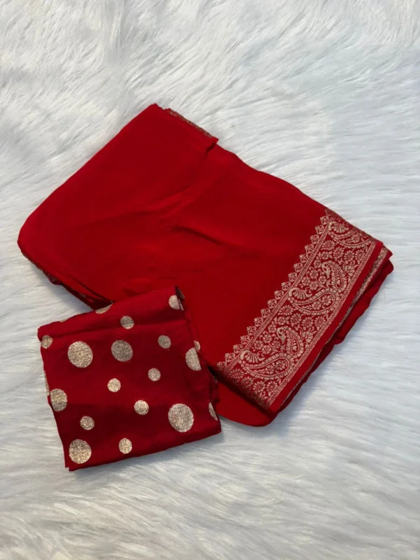 Viscose Chinon Saree