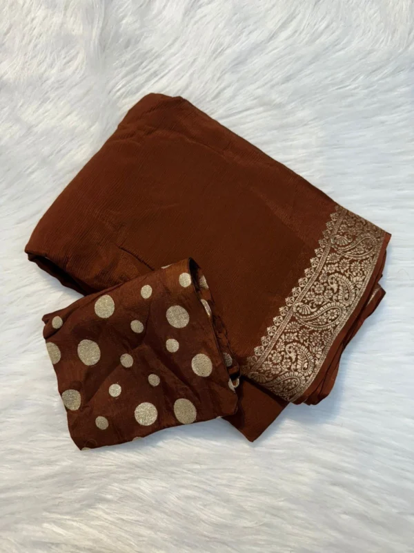 Viscose Chinon Saree