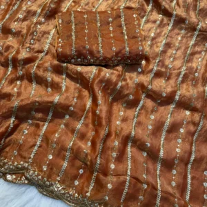 Crushed Space Silk Saree