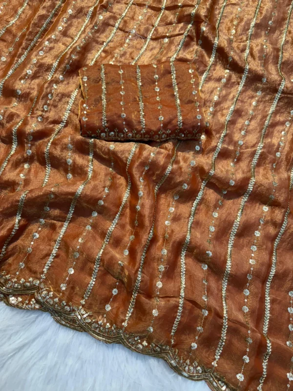 Crushed Space Silk Saree