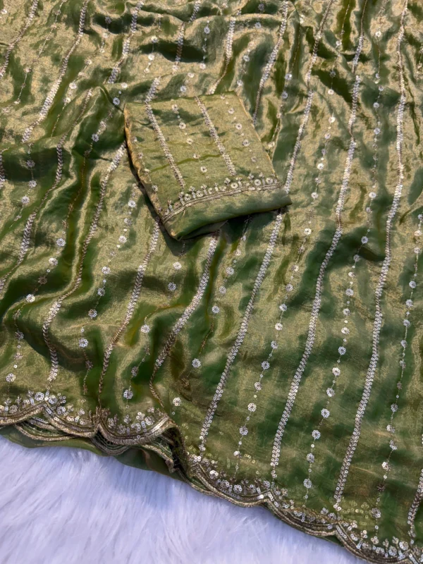 Crushed Space Silk Saree