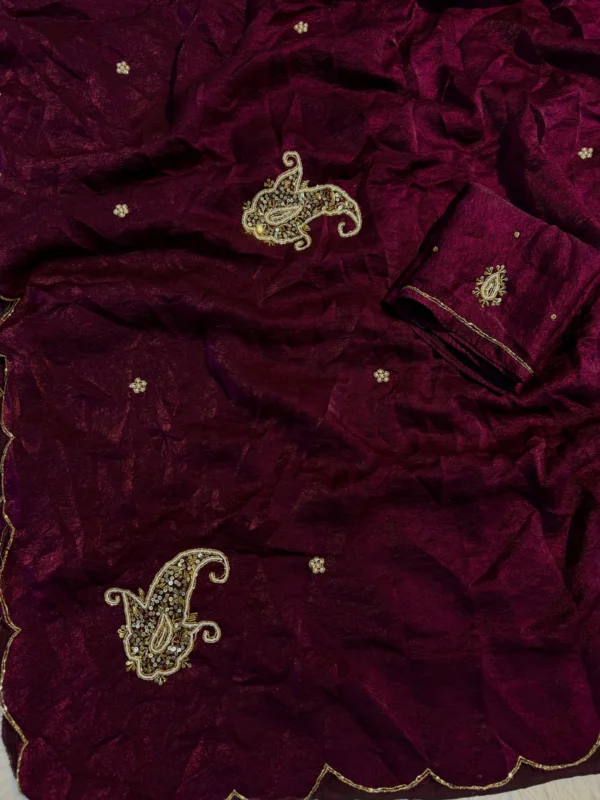 Satin Fandy Crush Saree