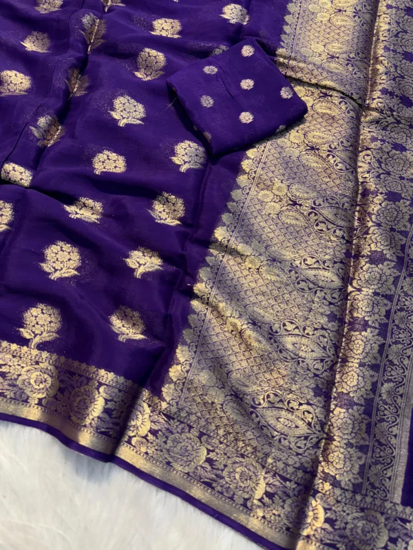 Viscose Chinon Festive Saree