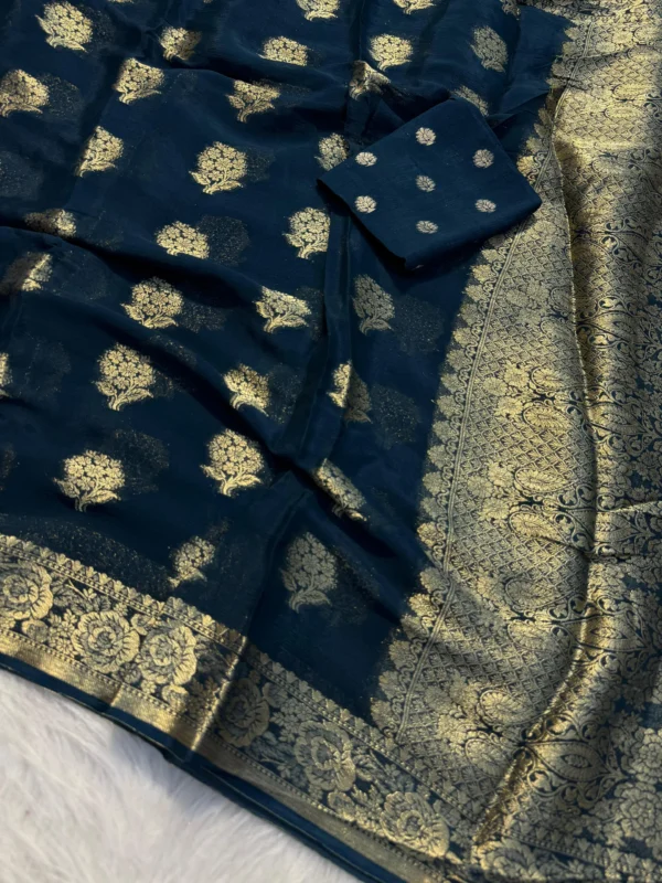 Viscose Chinon Festive Saree
