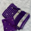 violet Viscose Georgette Saree