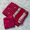 Pink Viscose Georgette Saree