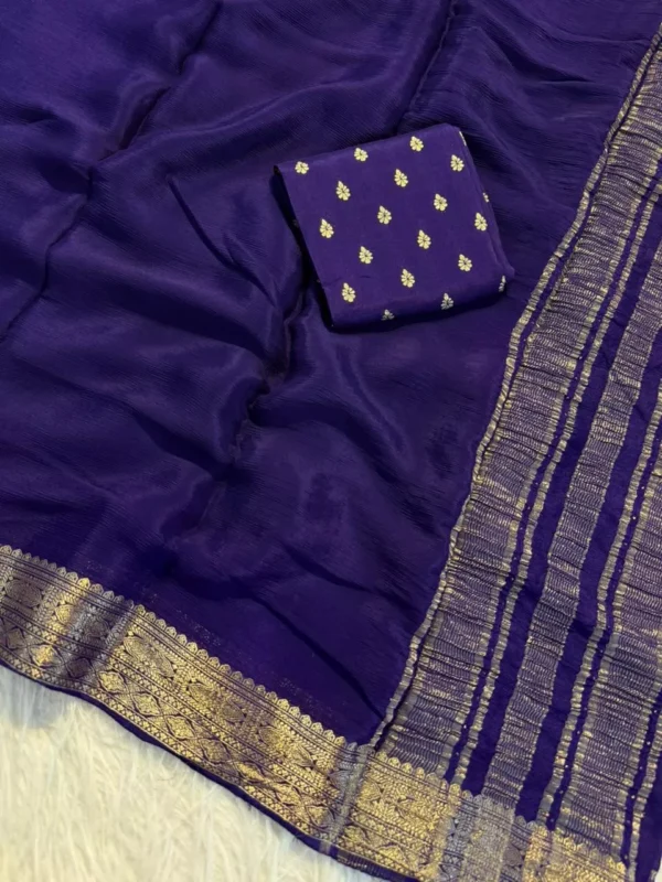 Viscose Chinon Saree