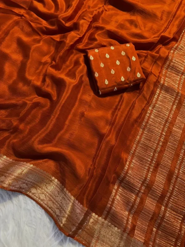 Viscose Chinon Saree