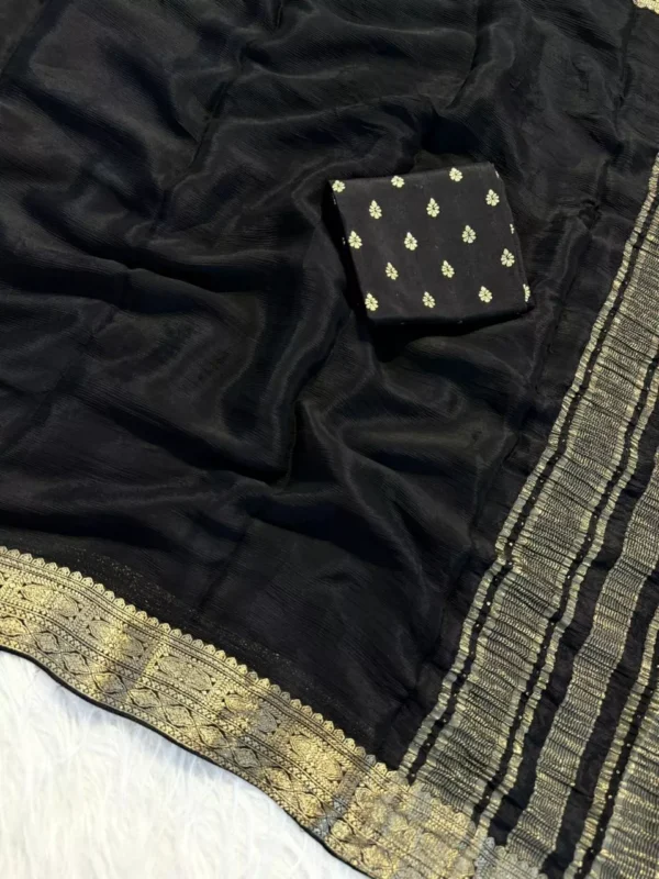 Viscose Chinon Saree