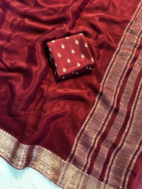 Viscose Chinon Saree