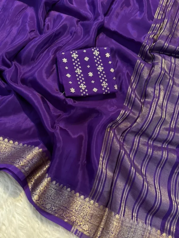 Mysore Crepe Viscose Saree