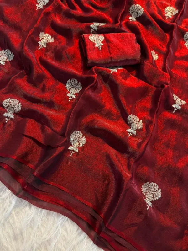 Satin Dual Shade Saree