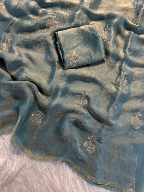 Satin Dual Shade Saree