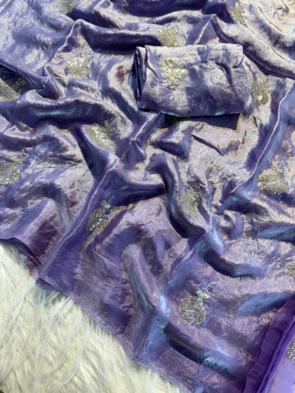 Satin Dual Shade Saree