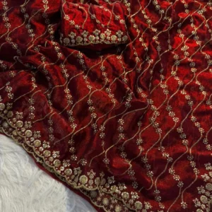 Maroon Soft Space Silk Saree