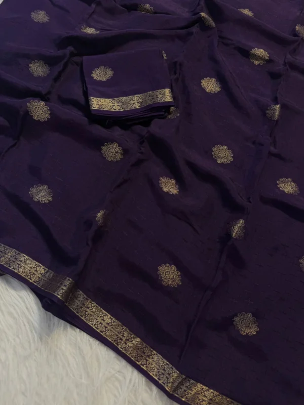 Violet Viscose Dola Saree