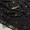 Black Viscose Dola Saree