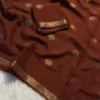 Coffee Viscose Dola Saree