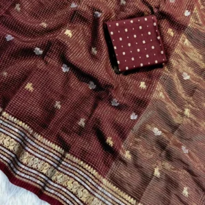 Viscose Chinon Saree