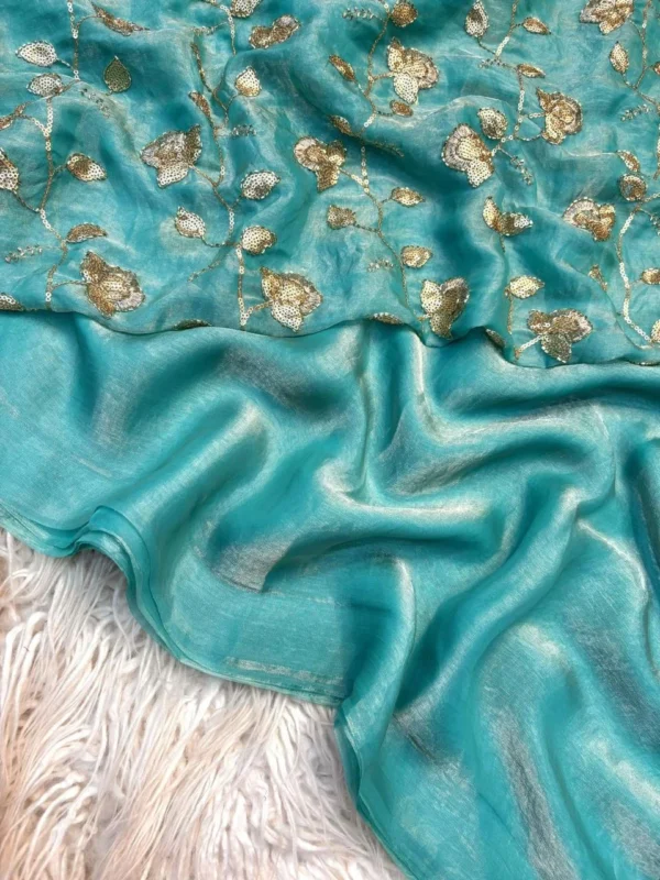 Sky two tone saree