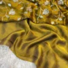 mustard two tone saree