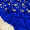 Blue two tone saree