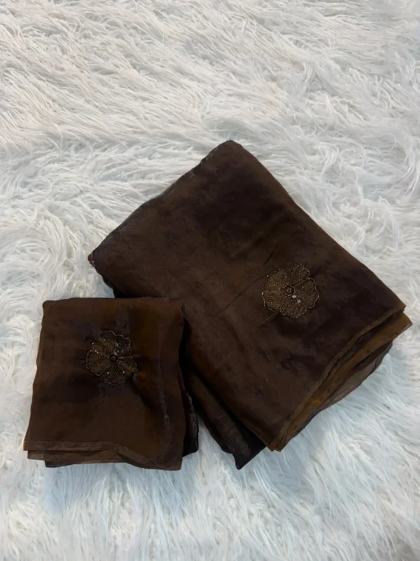Coffee Partywear Saree