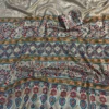 Wine Crepe Saree with mirror work