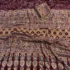 Maroon Crepe Saree with mirror work