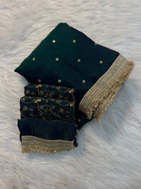 Green Partywear Saree