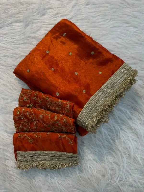 Orange Partywear Saree