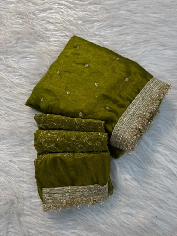 Pista Partywear Saree