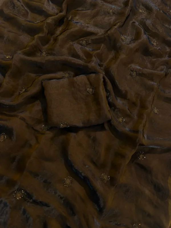 Coffee dailywear partywear saree