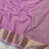 Viscose Crepe Georgette Saree pink saree